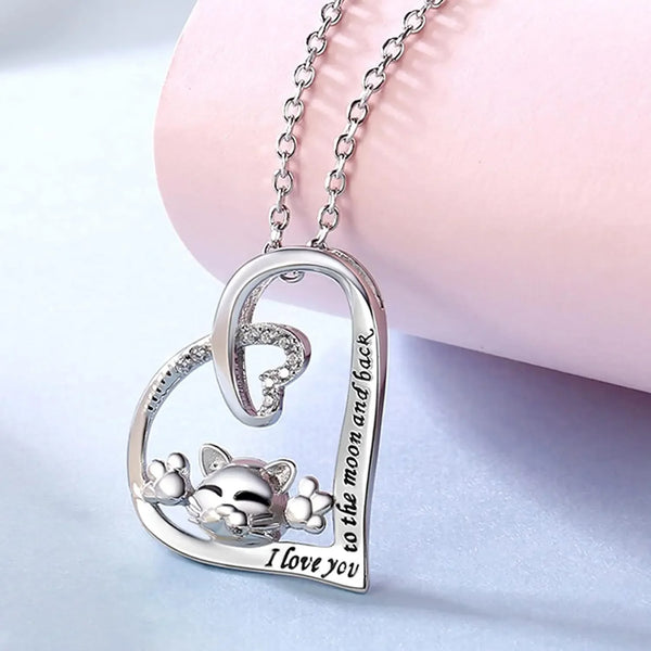 Moonlit Love Heart Necklace