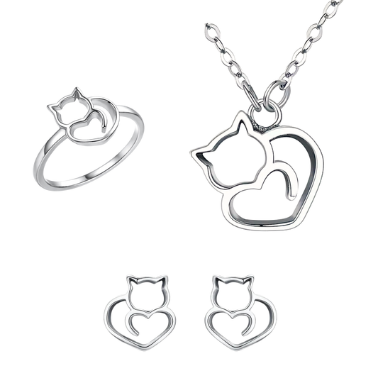 The Minimalist Cat Heart Set