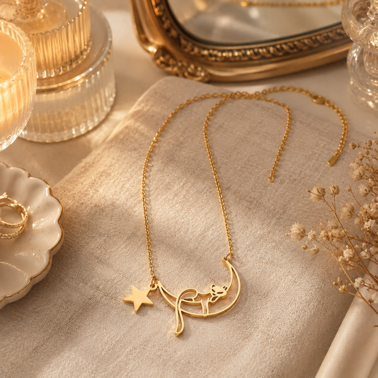 Stargazing Cat Necklace