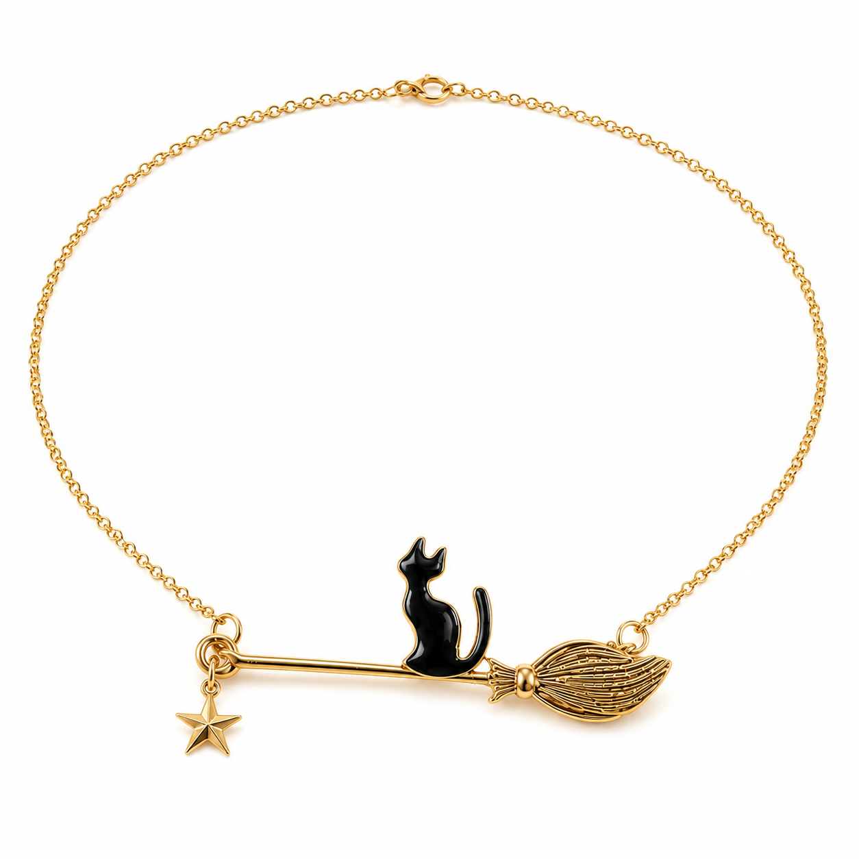 Midnight Mischief Cat Necklace