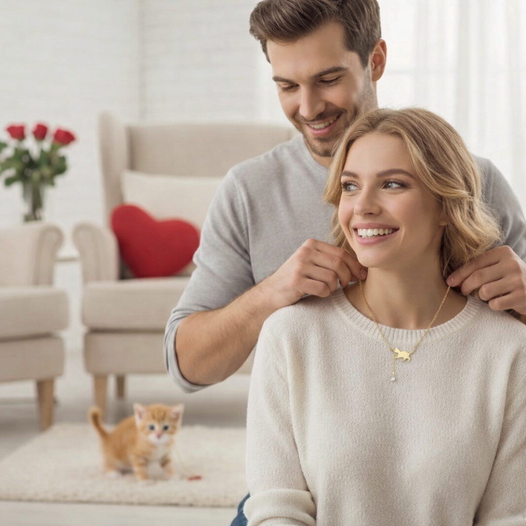 Beloved Kitten Charm Necklace