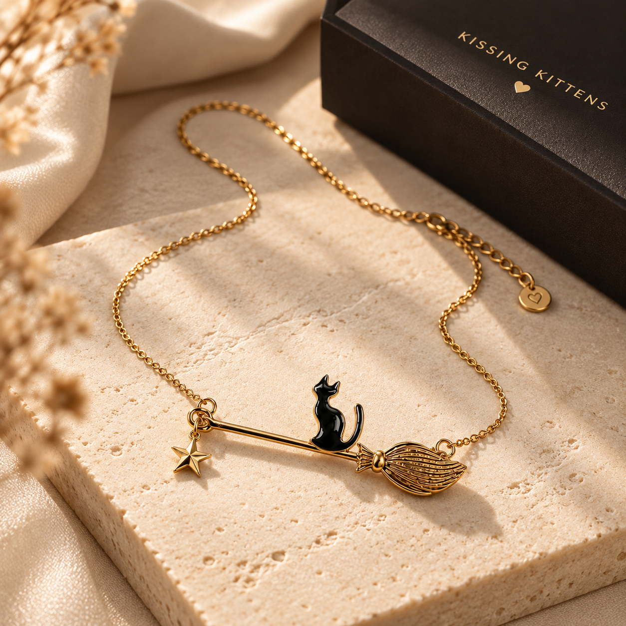 Midnight Mischief Cat Necklace