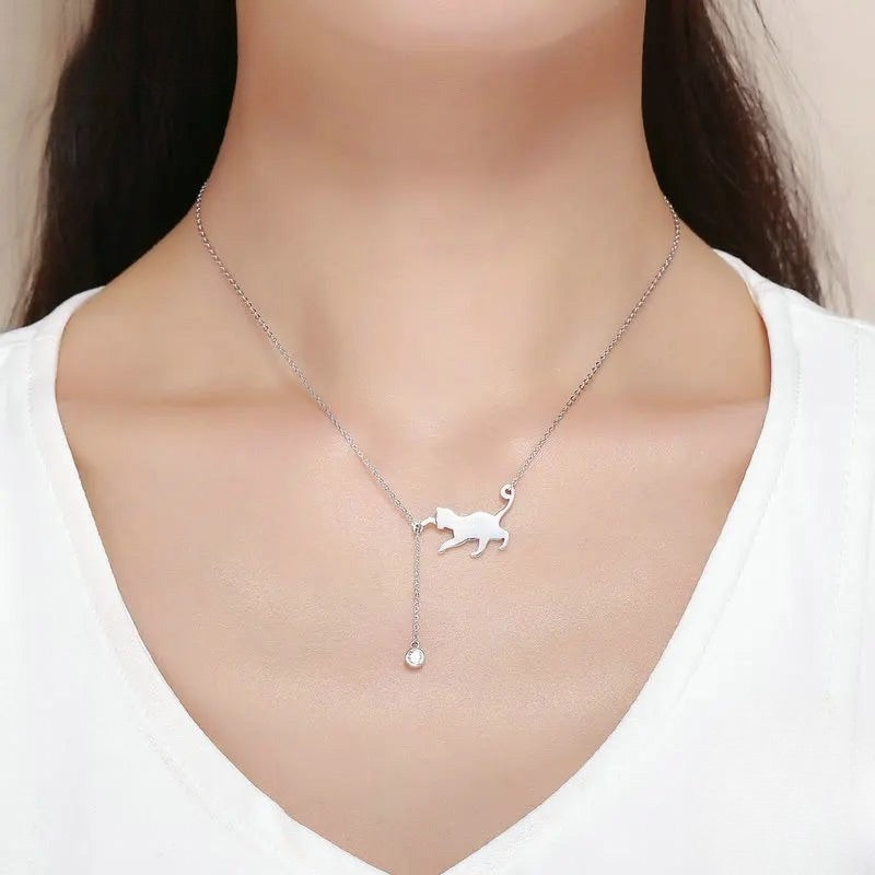 Beloved Kitten Charm Necklace