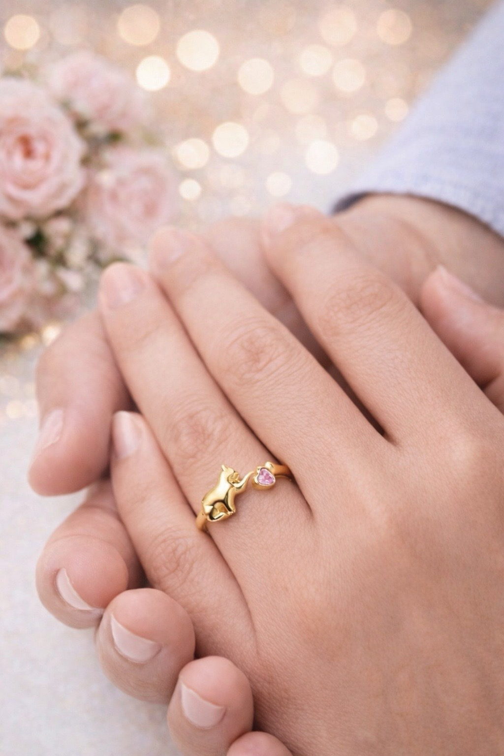 Forever Feline Heart Ring