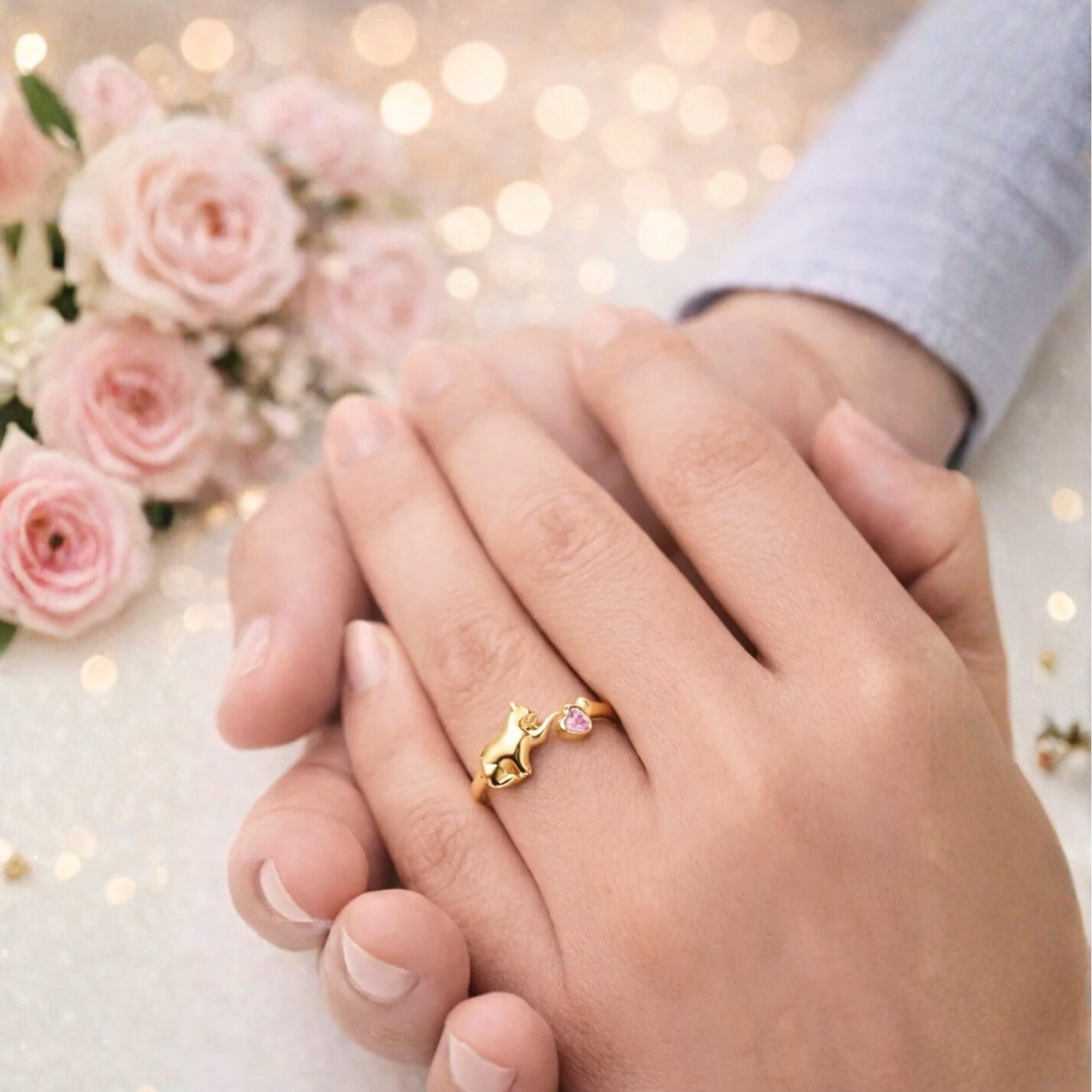 Forever Feline Heart Ring