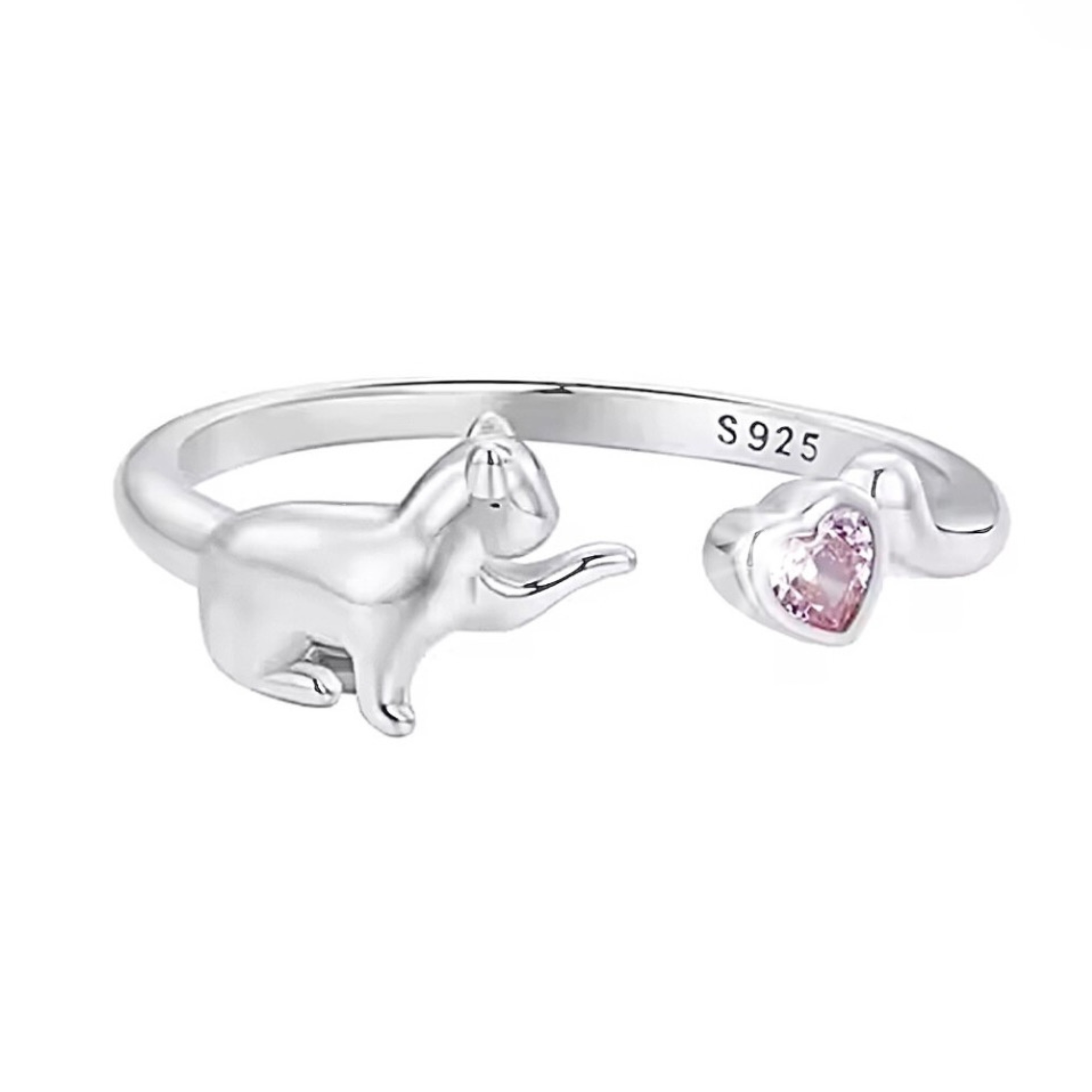 Forever Feline Heart Ring