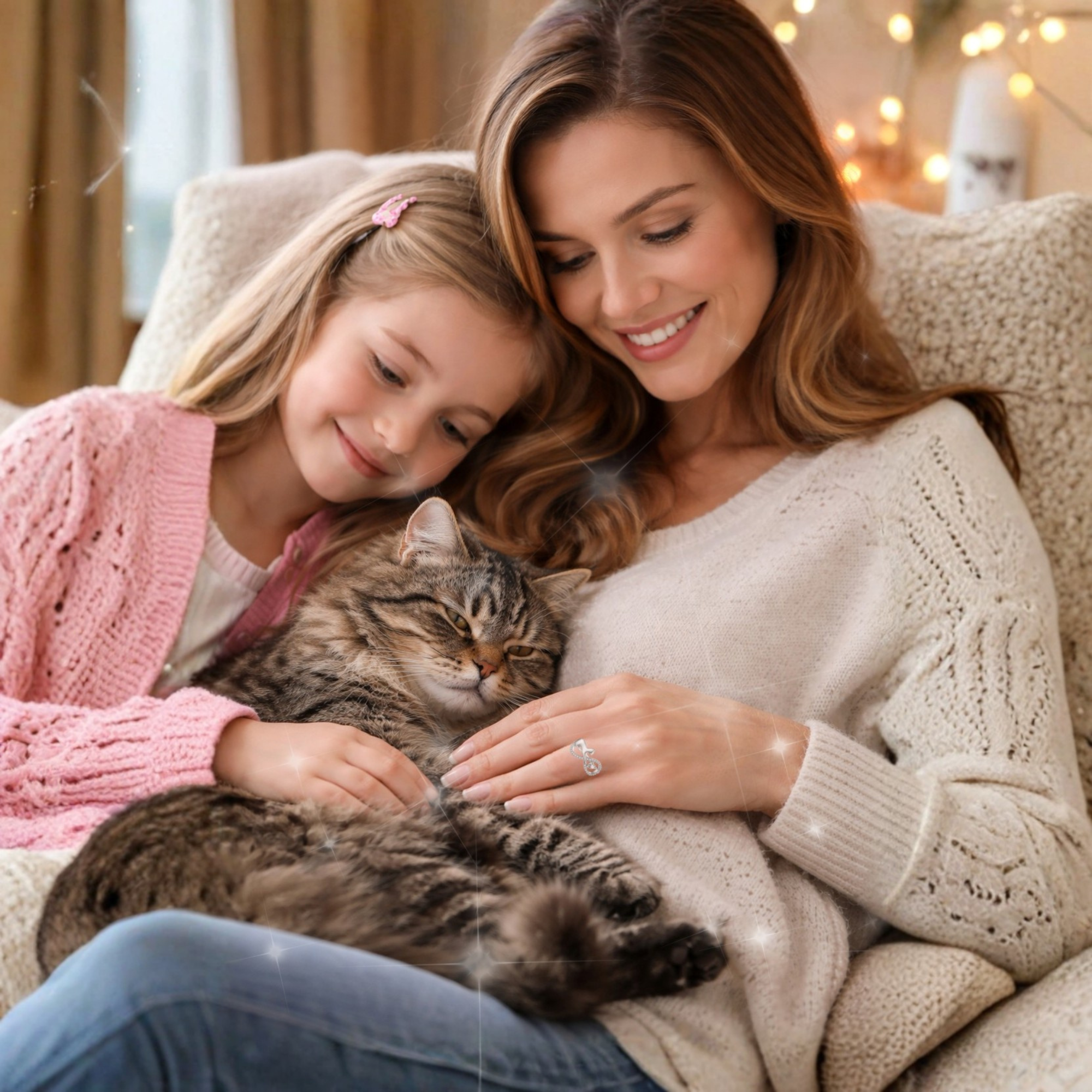 Infinity Cat Heart Ring