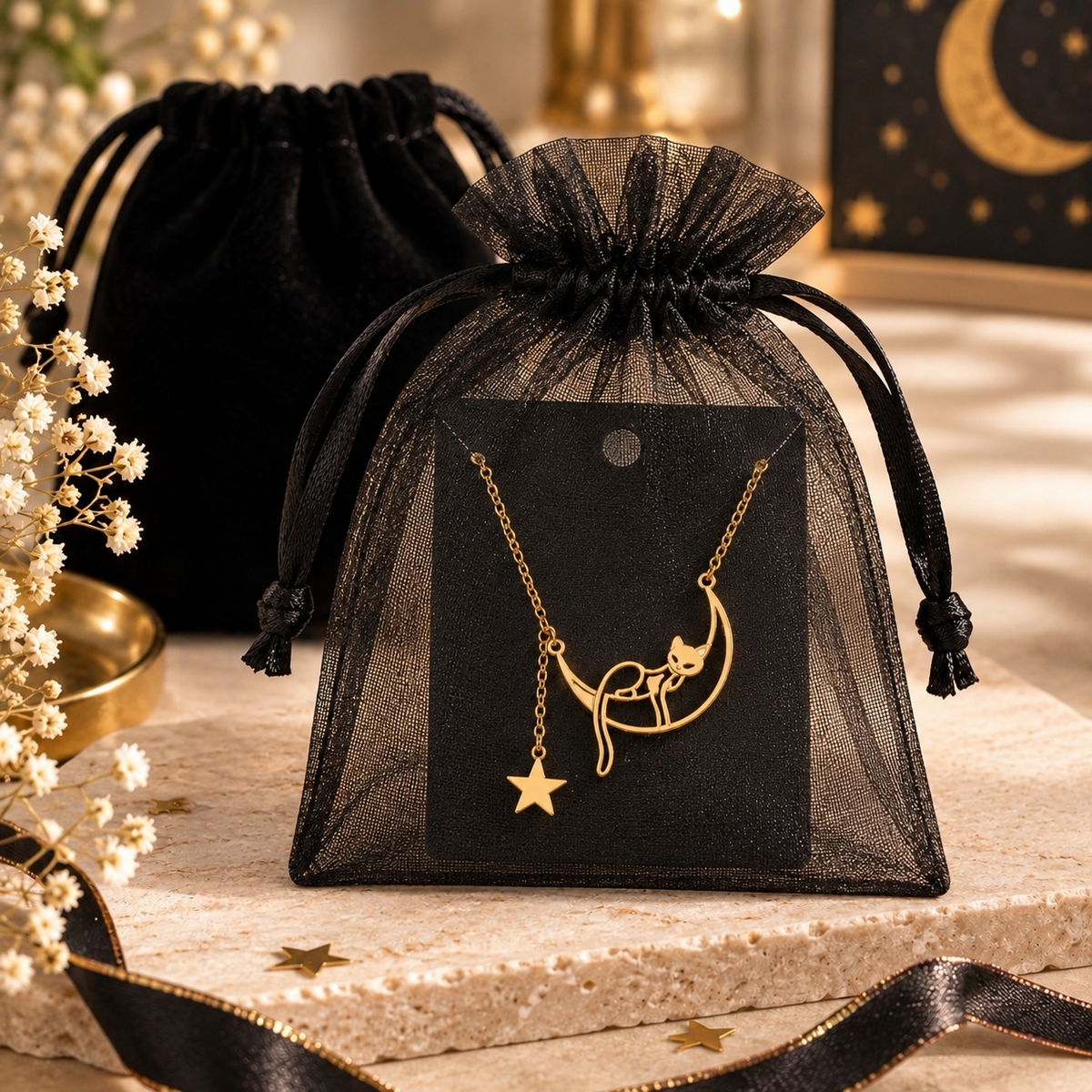 Stargazing Cat Necklace
