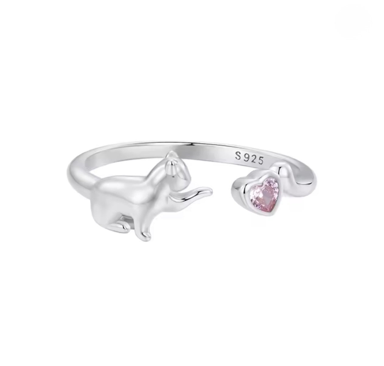 Forever Feline Heart Ring