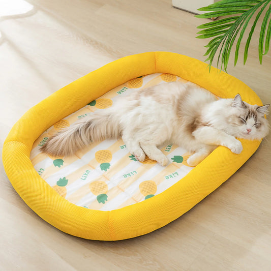Spring Summer Cooling Cat Bed With Fruity Design